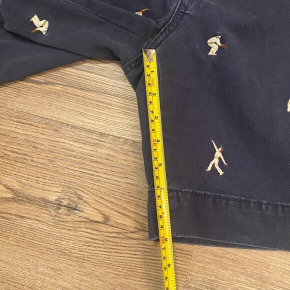 Ralph Lauren Men's size 38 Navy Blue Embroidered Cricket All Over Print Shorts - Picture 8 of 8